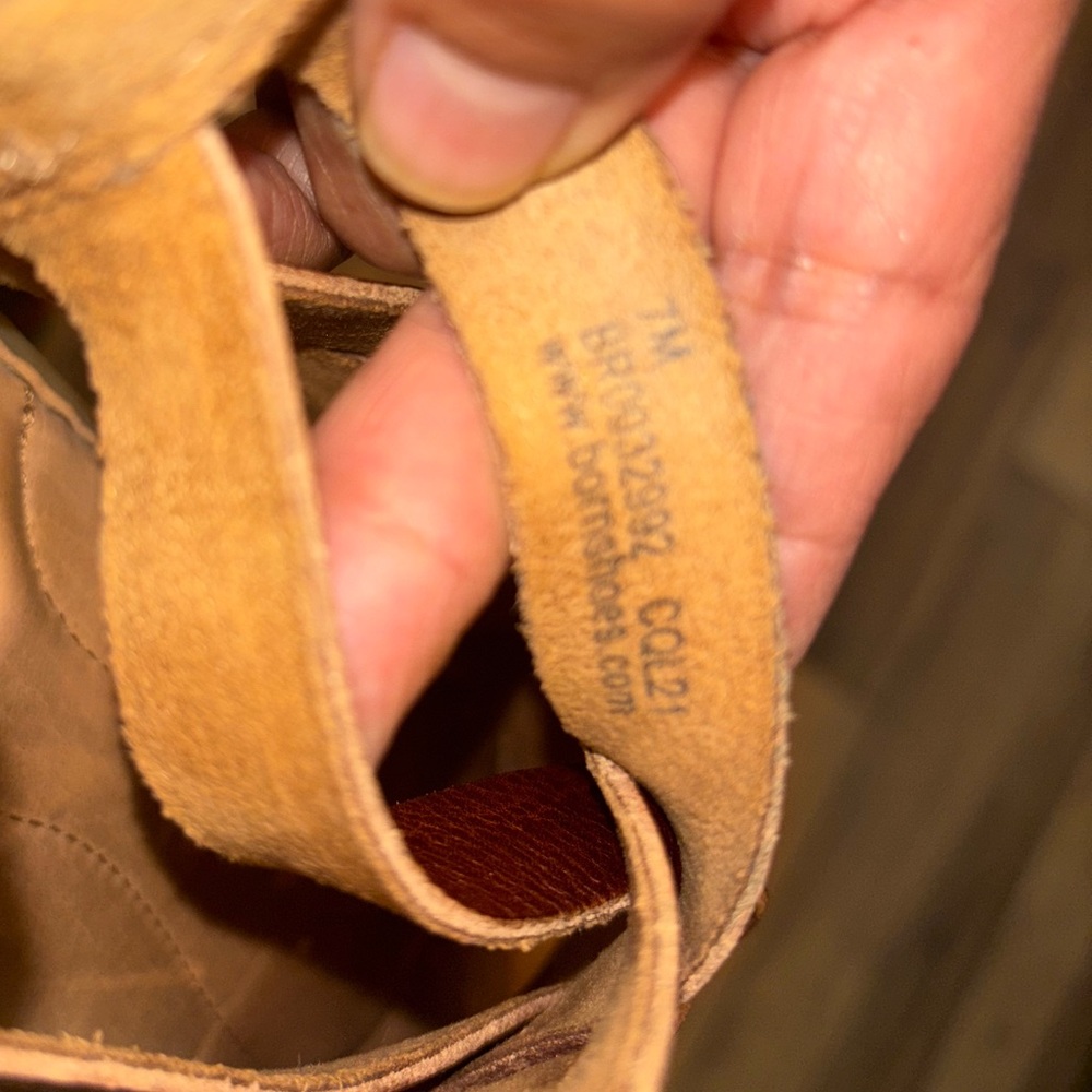Born Iwa Woven Brown Leather ankle length Sandals size 7 - Picture 5 of 13